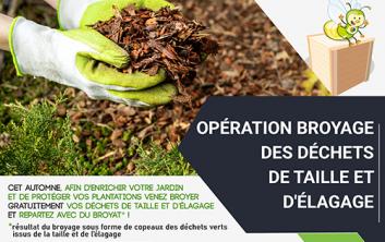 Opération broyage des déchets