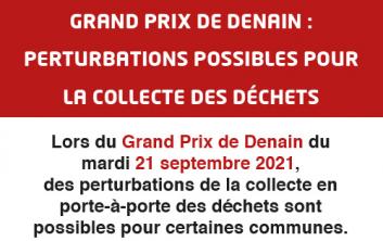 Perturbations de collecte potentielles lors du Grand Prix de Denain