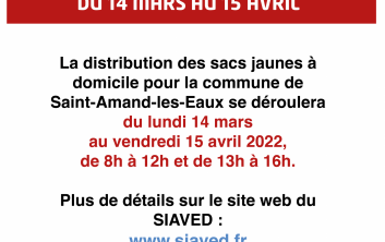 Distribution des sacs jaunes